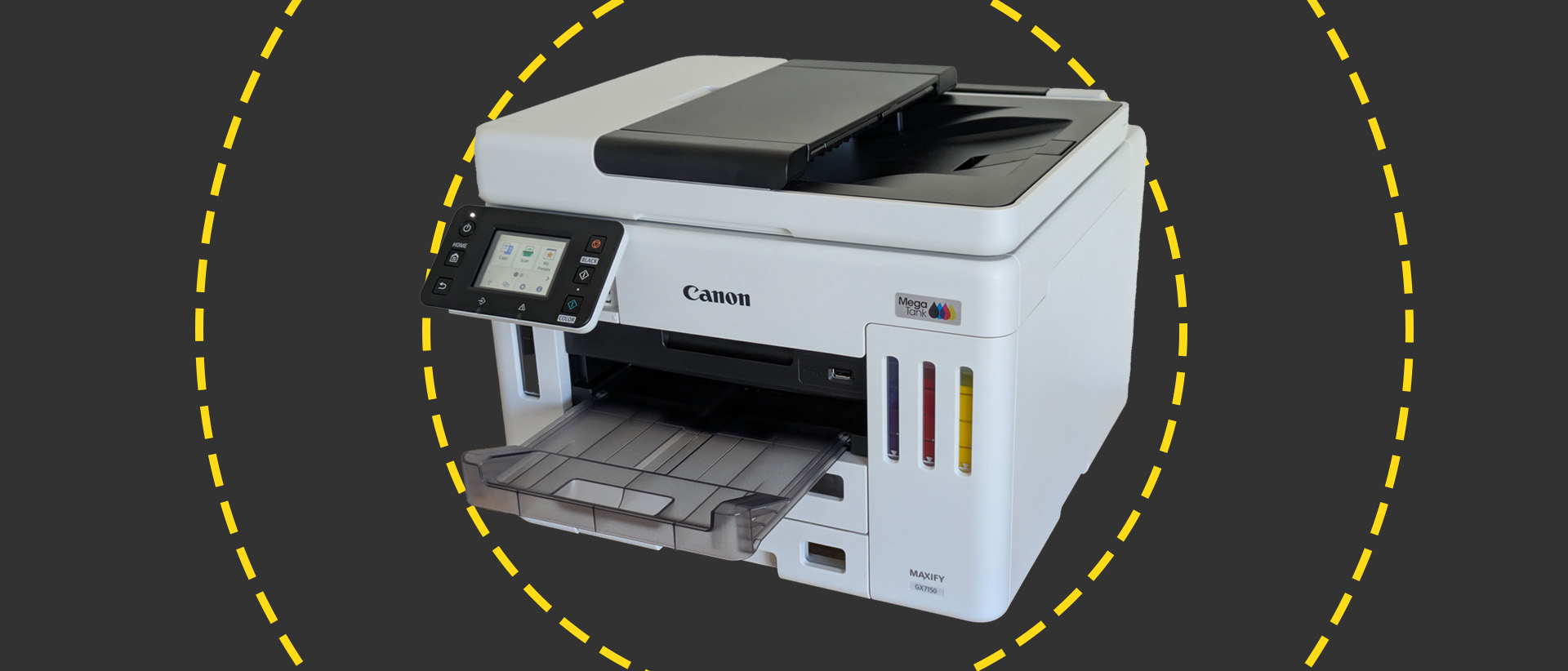 The Canon MAXIFY GX7150 on the ITPro background