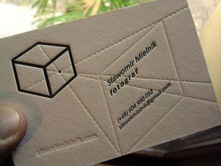 Stawomir Mielnik photography letterpress business card