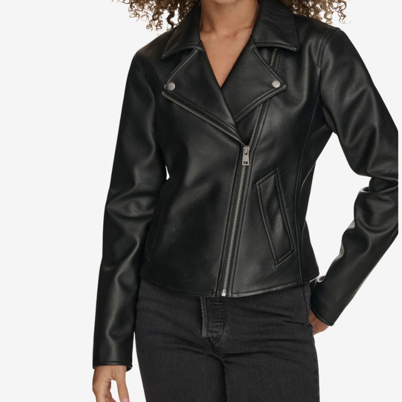 Image of black leather jacket