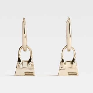 Gold handbag earrings