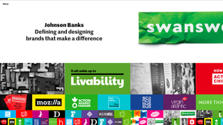 Johnson Banks' innovative infinite-scrolling portfolio is a joy to navigate