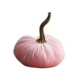 A pink velvet pumpkin decorations