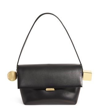 Leather Rond Carré Shoulder Bag