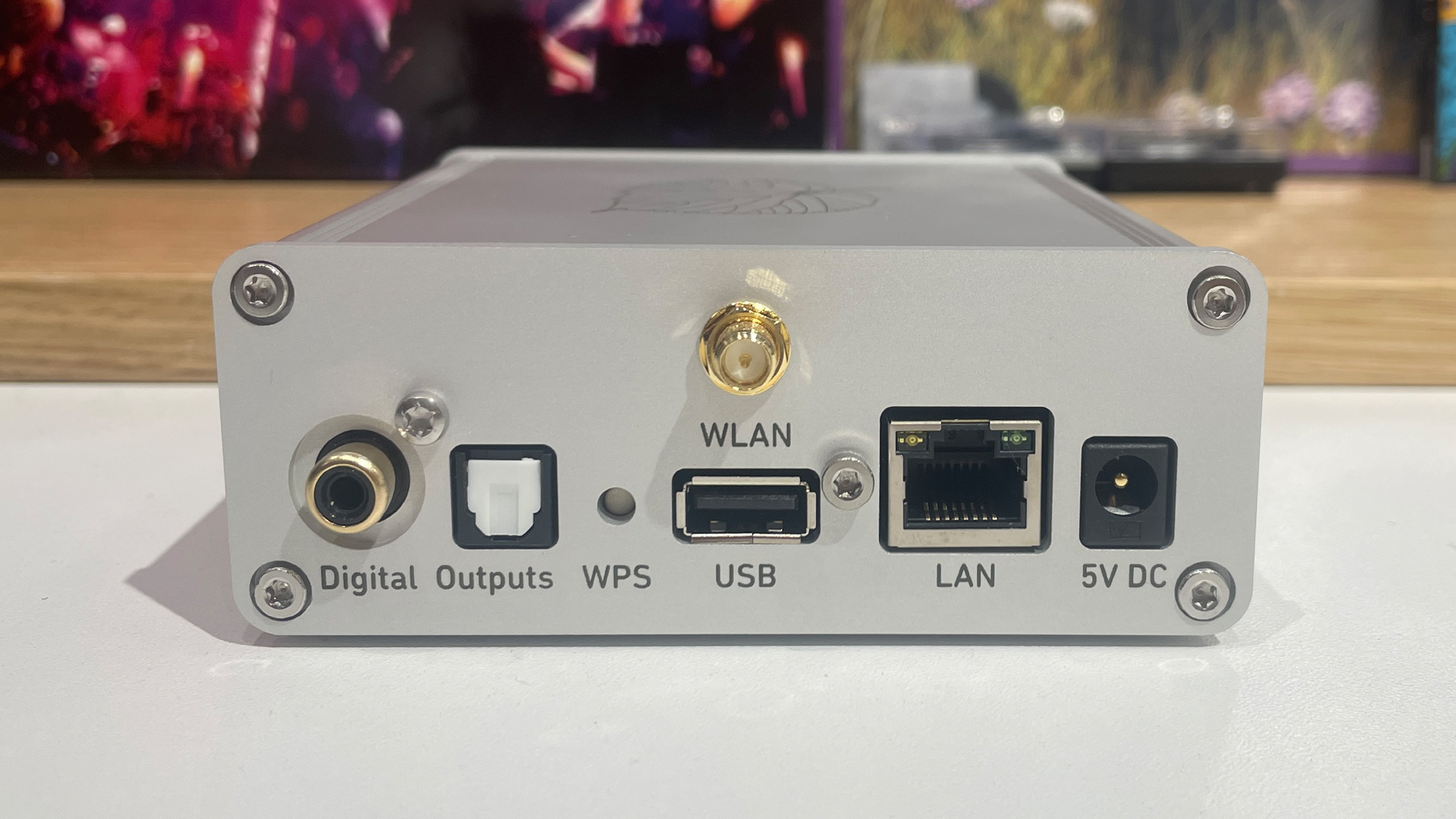 Lindemann Limetree Bridge II streaming transport on white shelf rear of device showing connections