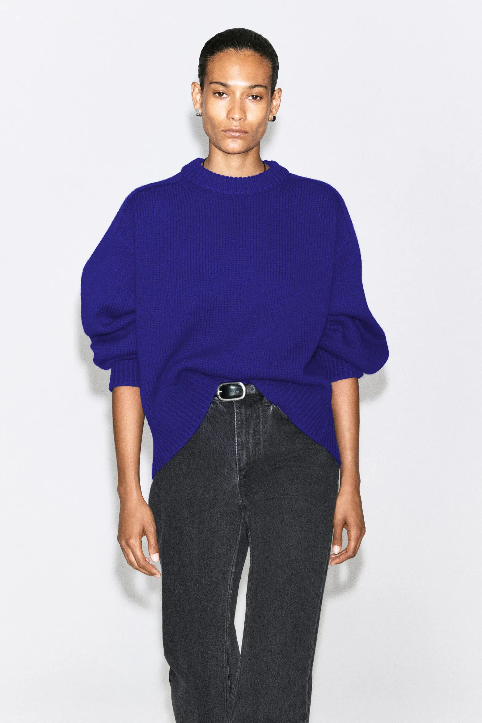 COS, Rounded Wool Crew-Neck Sweater