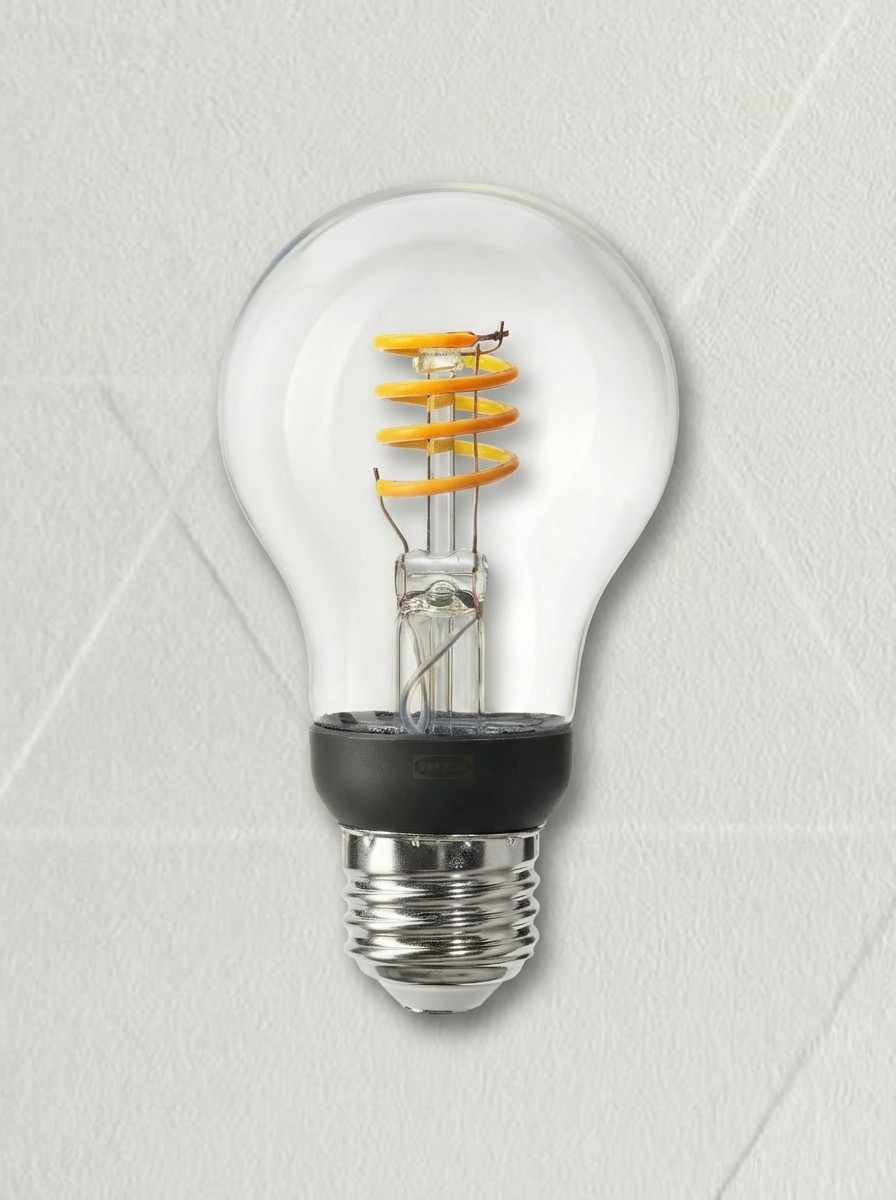 IKEA light against textured white background