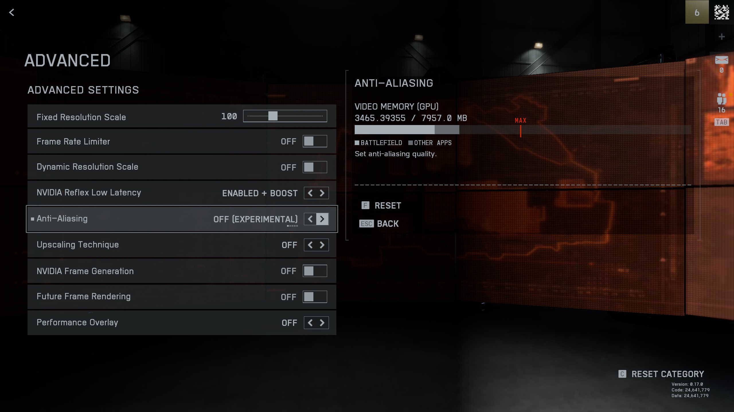 Battlefield 6 screenshot of settings menu