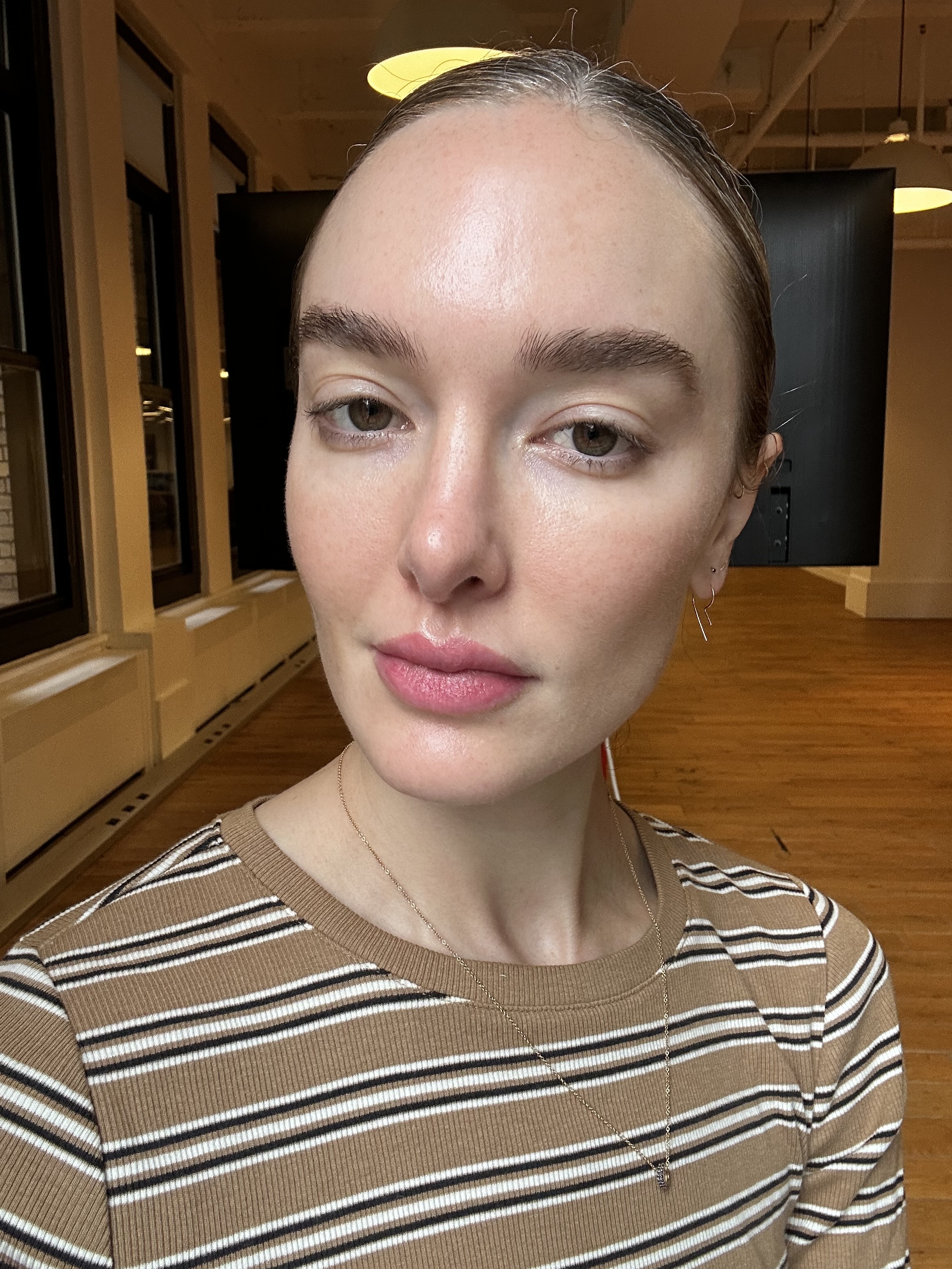 Hannah Baxter tests and wears NYX Smushy Matte Lip Balm (shade Swipe Sesh)
