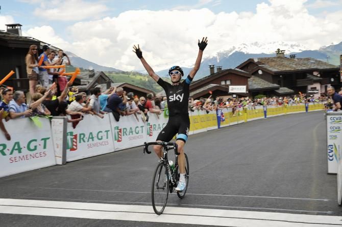 Chris Froome (Sky) won stage 5 at the Crit&eacute;rium du Dauphin&eacute; and took over the race lead.