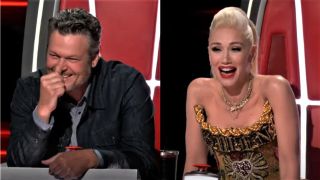 Blake Shelton and Gwen Stefani on The Voice