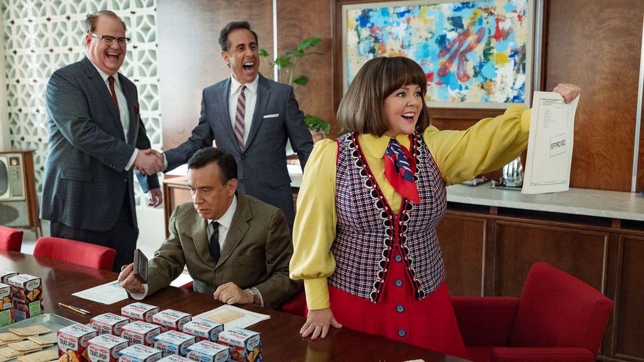 Jim Gaffigan, Jerry Seinfeld, Fred Armisen and Melissa McCarthy in Unfrosted