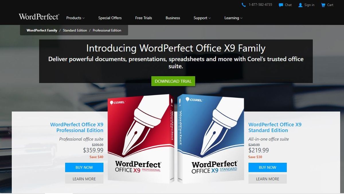 download wordperfect student trial