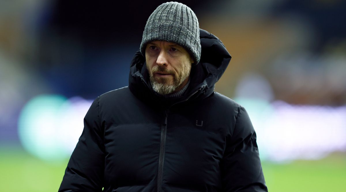 WIGAN, ENGLAND - JANUARY 8: Erik ten Hag, Manager of Manchester United on the pitch before the Emirates FA Cup Third Round match between Wigan Athletic and Manchester United at DW Stadium on January 8, 2024 in Wigan, England. (Photo by Richard Sellers/Sportsphoto/Allstar via Getty Images)