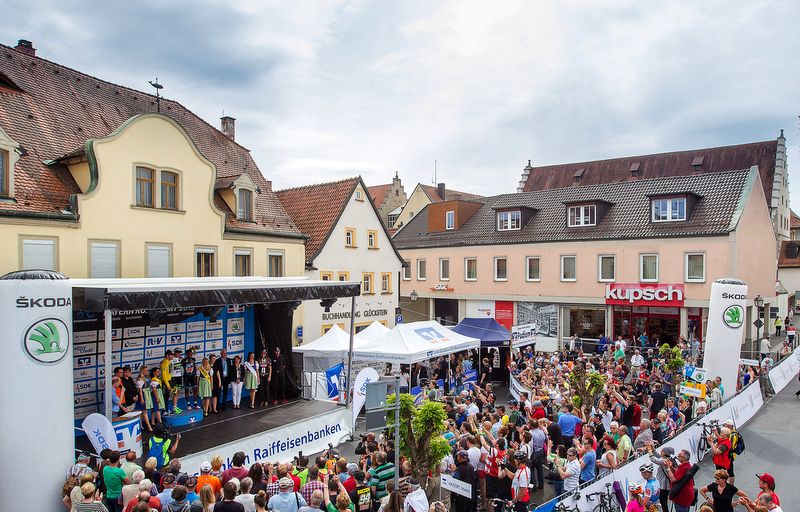 The stage 4 podium