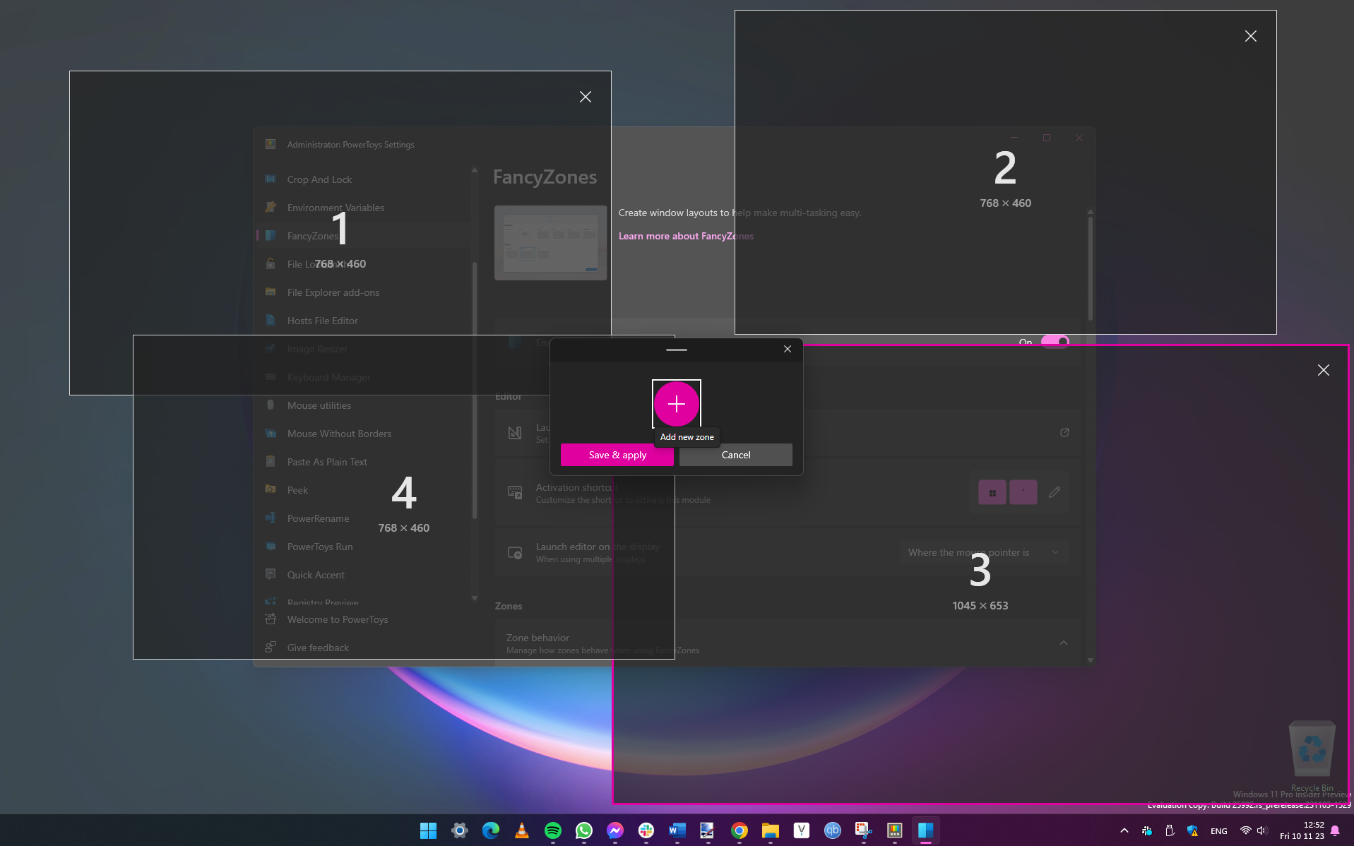 FancyZones in PowerToys