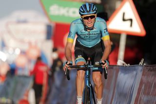 Vuelta Espana 2020 - 75th Edition - 8th stage Logrono - Alto de Moncalvillo 164 km - 28/10/2020 - Aleksandr Vlasov (RUS - Astana Pro Team) - photo Luis Angel Gomez/BettiniPhotoÂ©2020