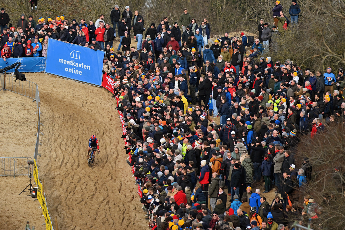 Brand navigates one of the treacherous dune descents
