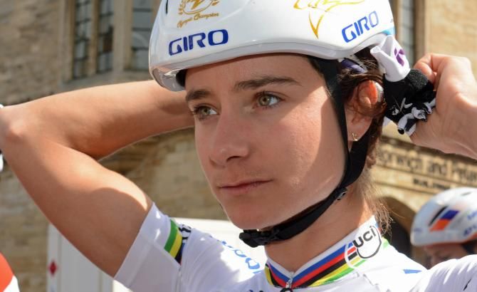 Marianne Vos before the start of stage 1