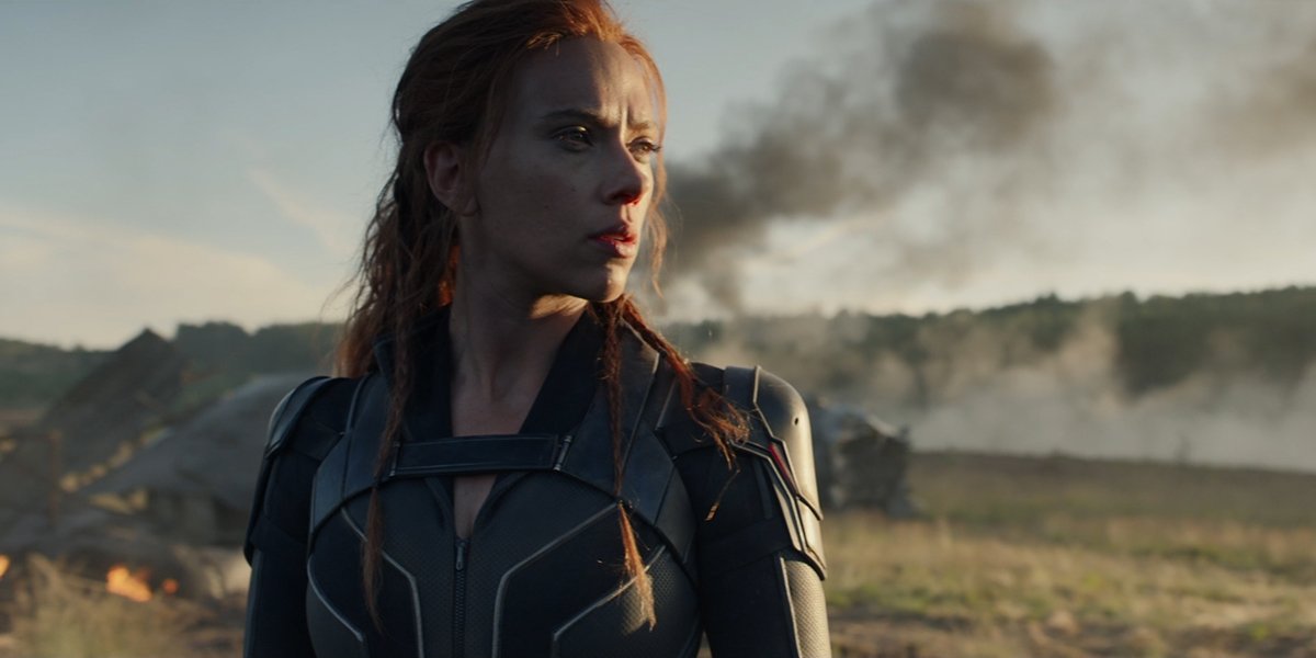 Natasha Romanoff facing armed forces in a showdown in Black Widow