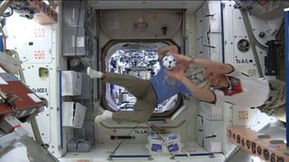 Astronauts Play 'Soccer' Aboard the International Space Station