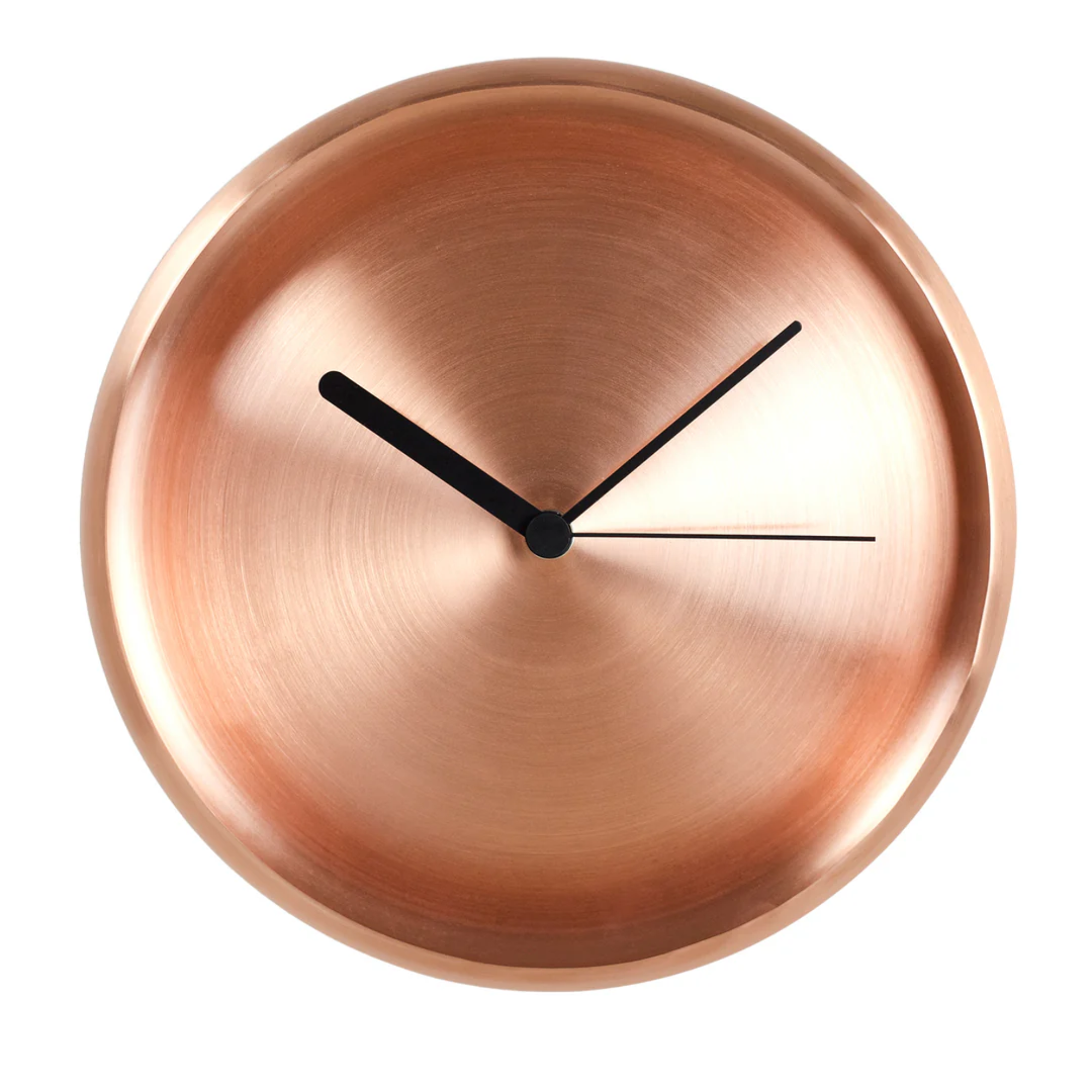 bronze clock with black hands