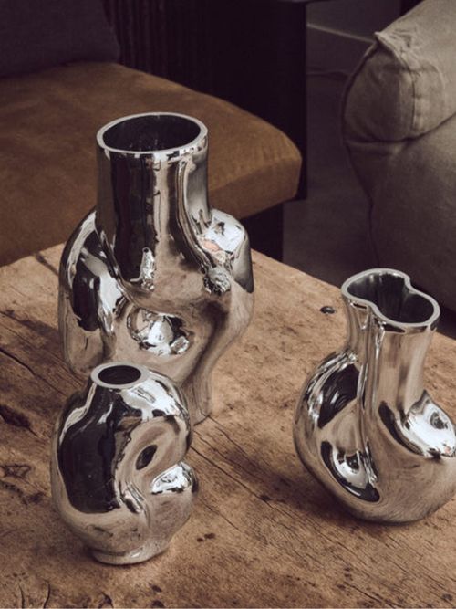 Hkliving | Gleam Chrome Glass Vase