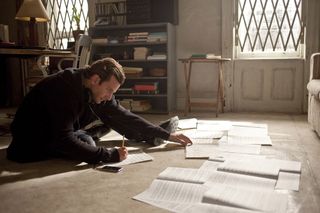 Character Eddie Mora (played by Bradley Cooper) using memory-boosing drug NZT to write a book in four days in the movie "Limitless."