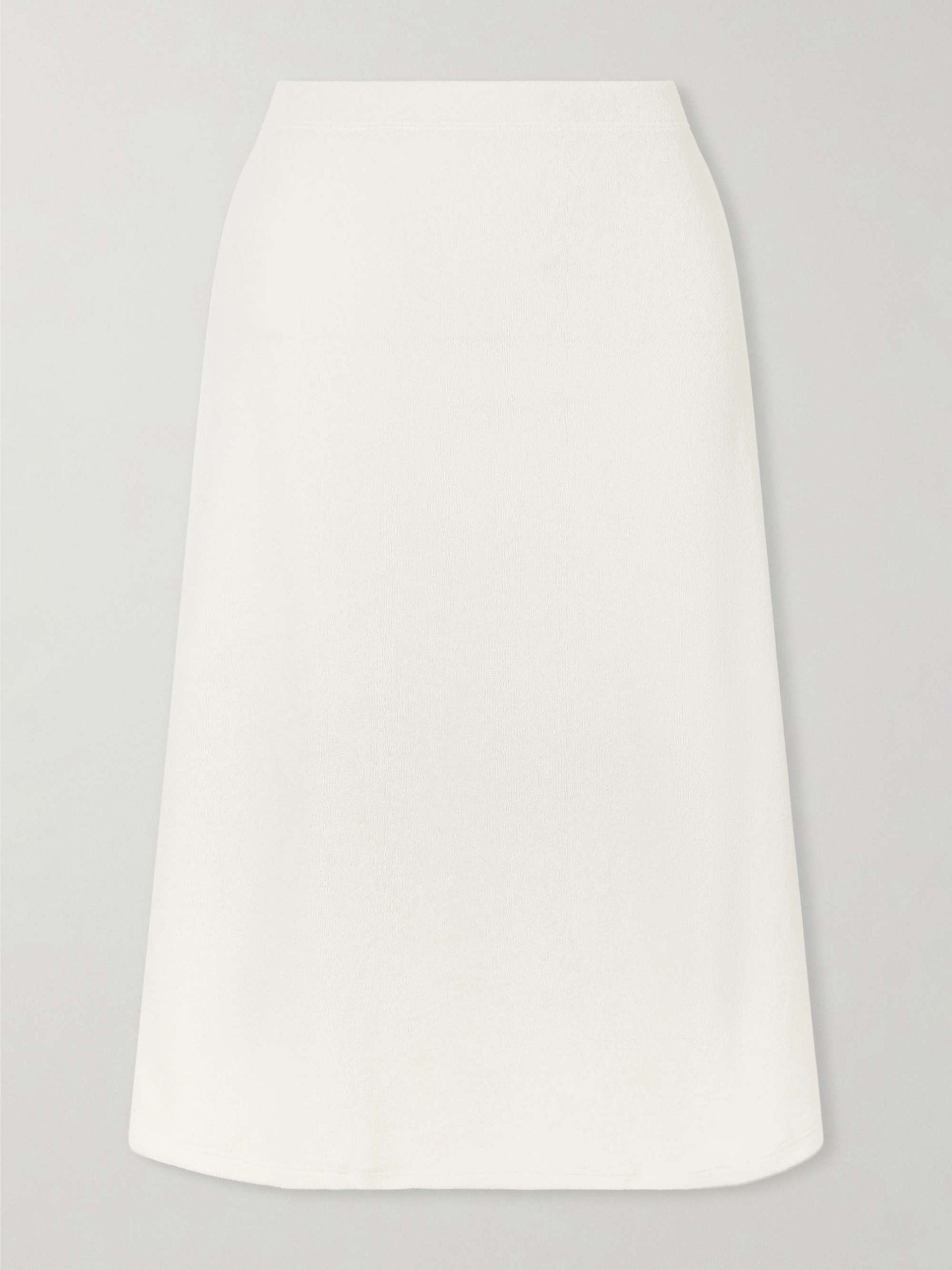 Sienna Cotton-Blend Terry Midi Skirt