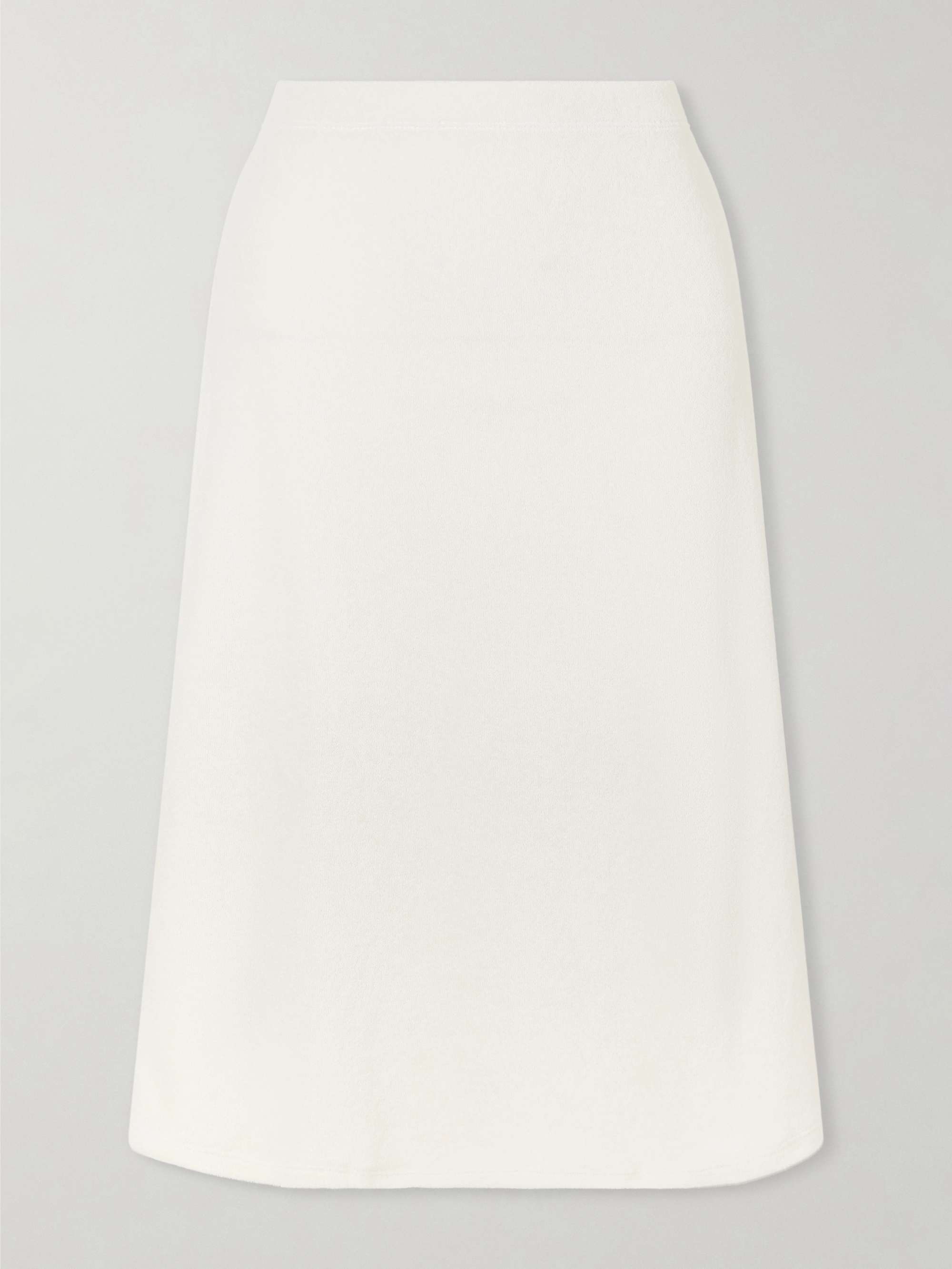 Sienna Cotton-Blend Terry Midi Skirt