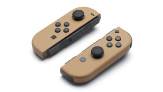 The cardboard-themed Nintendo Switch Joy-Cons.