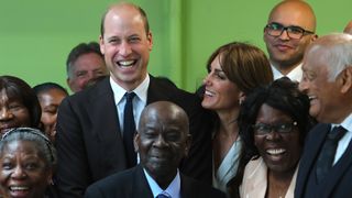 Prince William and Kate Middleton joke with community members