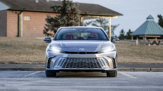 2025 Toyota Camry Hybrid XSE front side.