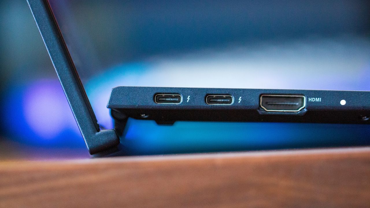 ASUS Chromebook CX9 side profile when open