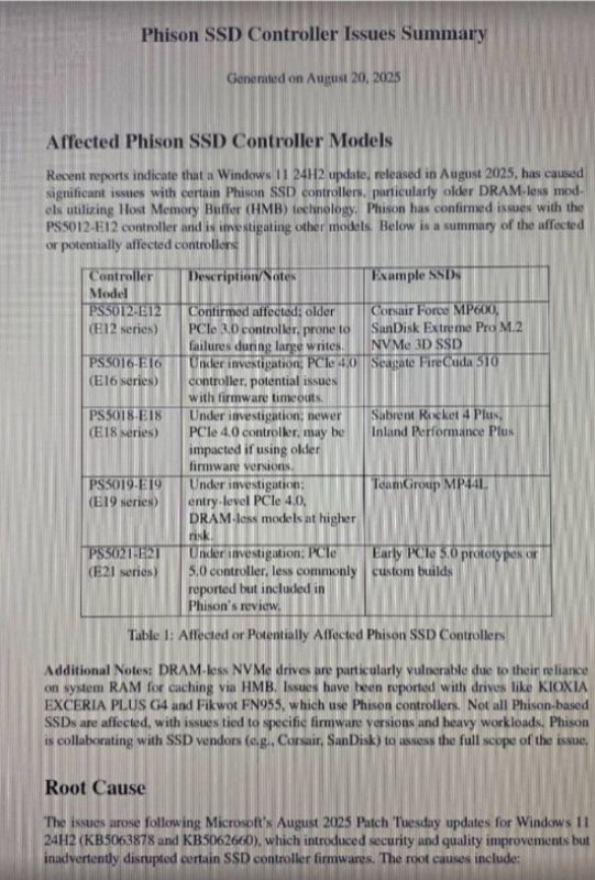Phison false document