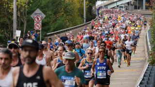 a photo of runners at the New York City Marathon