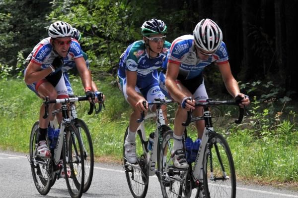 The lead group of four.