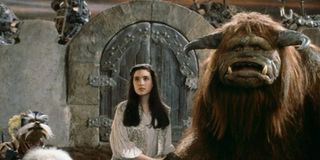 Jennifer Connelly with Henson puppets in Labyrinth