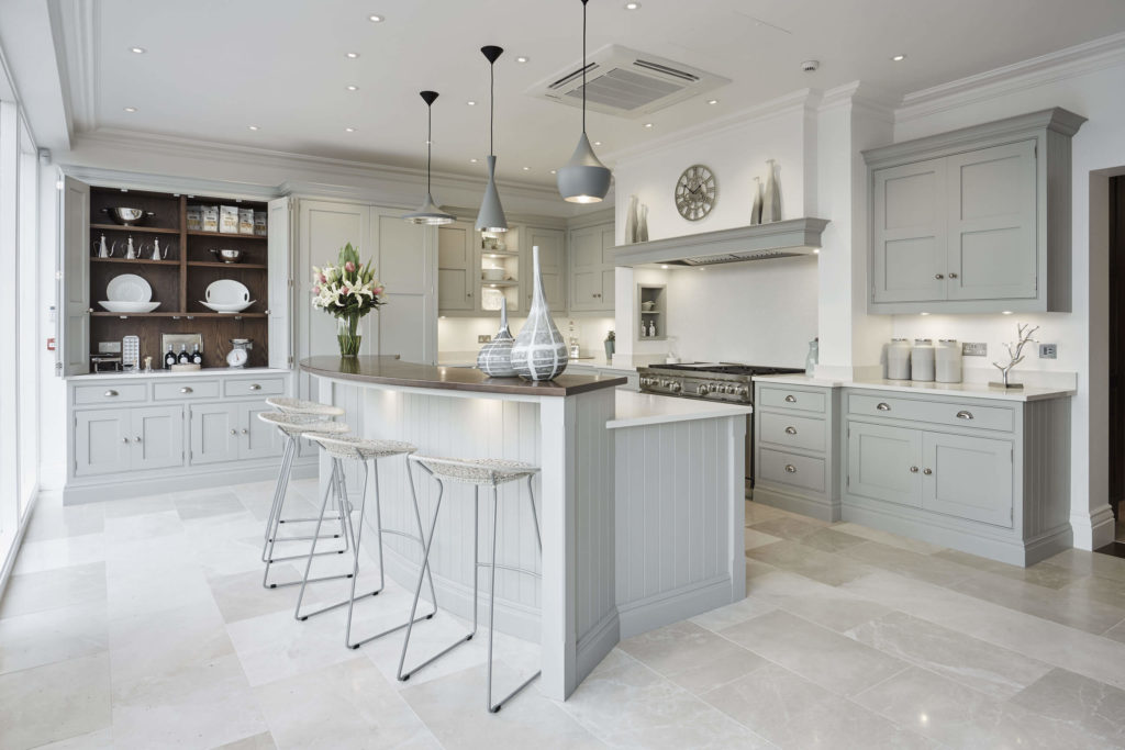 a kitchen island idea with a two level breakfast bar