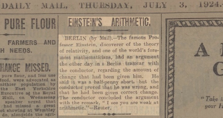 Daily Mail Albert Einstein