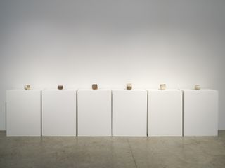 Vessels on plinths, part of Nendo Kyoto exhibition in New York