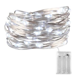 White fairy lights with battery pack