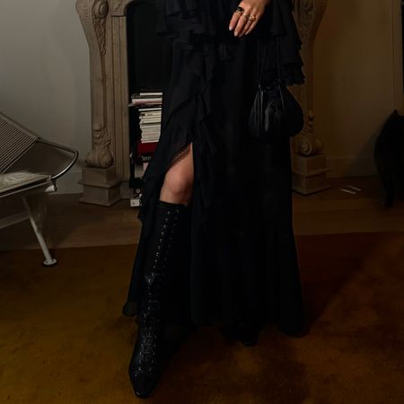 Christina Grasso wearing Victorian boots