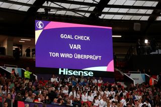 Women's Euro 2022: Is goal-line technology in operation? VAR Goal Check after Bath Mead of England scored a goal to make it 1-0 during the UEFA Women's Euro England 2022 group A match between England and Austria at Old Trafford on July 6, 2022 in Manchester, United Kingdom.