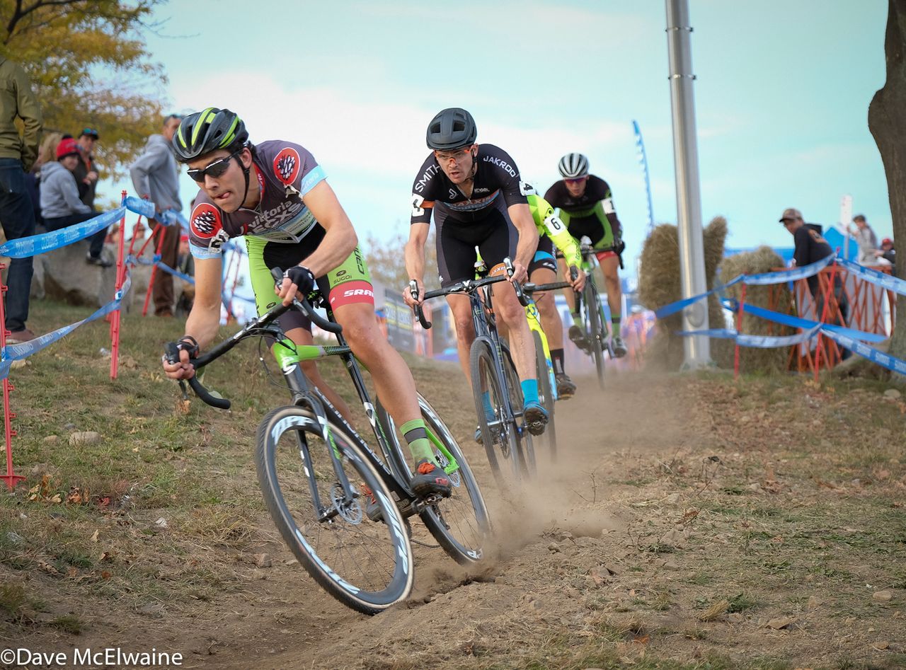 Curtis White (Cannondale) was in the drivers seat with one lap remaining