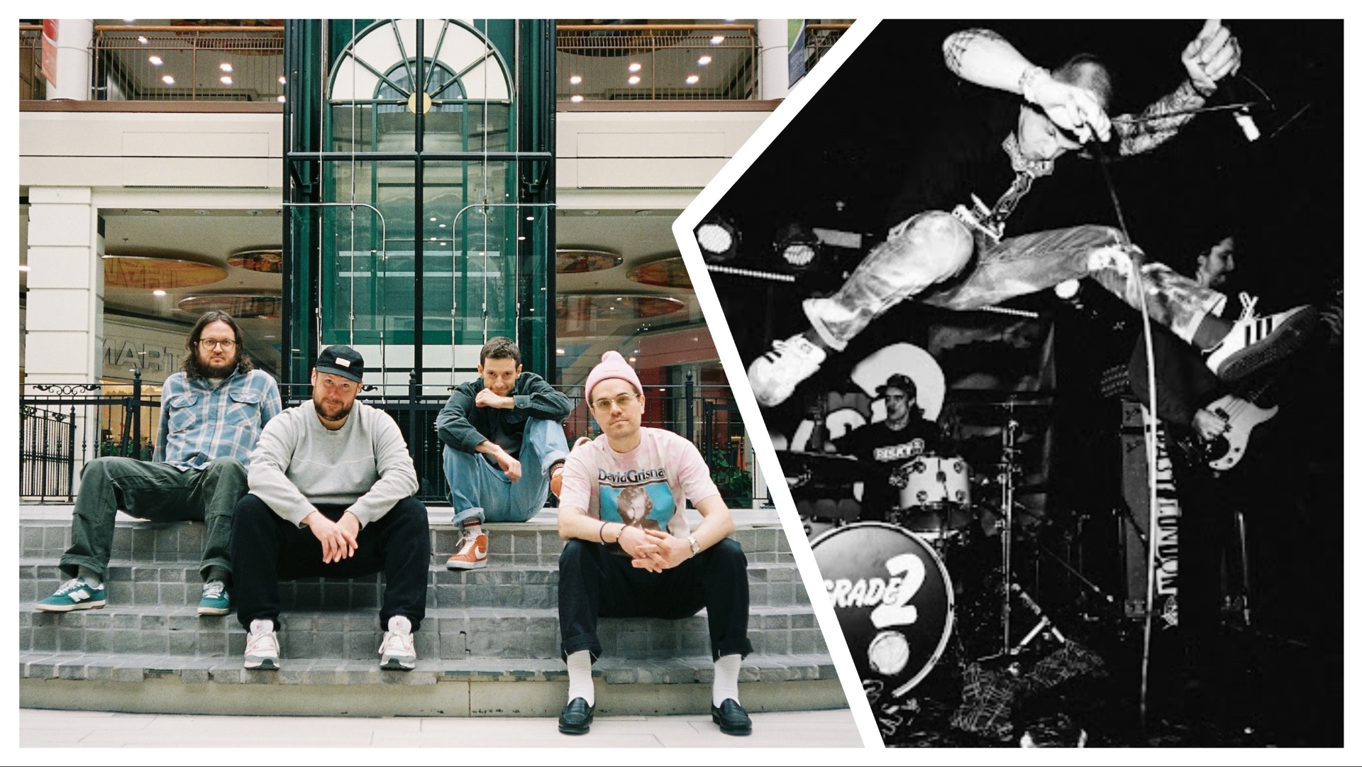On the left Pup and then on the right Clobber - 2 modern Punk bands 