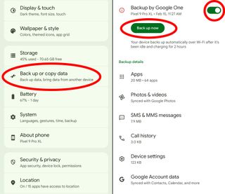 How to enable Google One backup on a Google Pixel phone