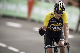 Robert Gesink finished second during stage 8