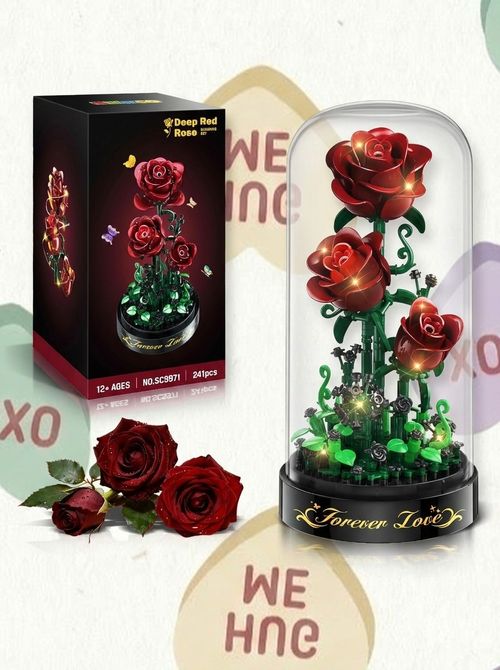 Flower Building Set With LED Light