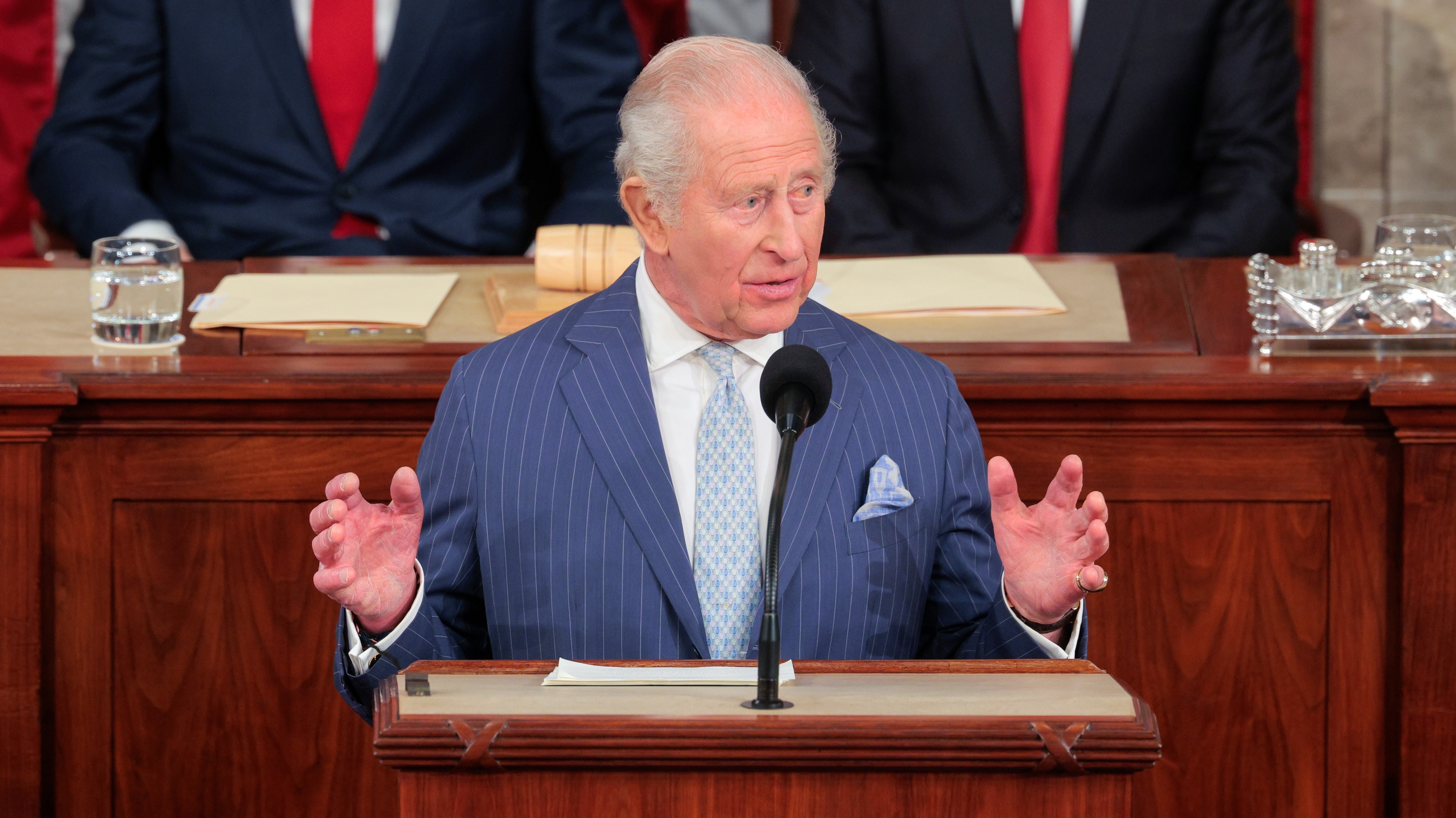 King Charles III addresses a joint meeting of Congress at the U.S. Capitol on April 28, 2026