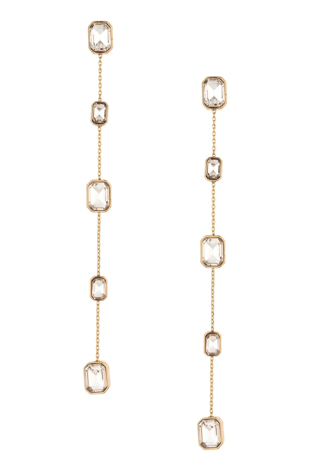 Ettika Linear Crystal Drop Earrings